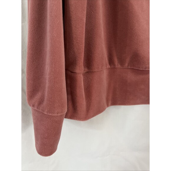 Soma Wkend SOFT Velour Rose Pullover Pajama Sweater Comfort Top Size L EUC - Picture 3 of 9